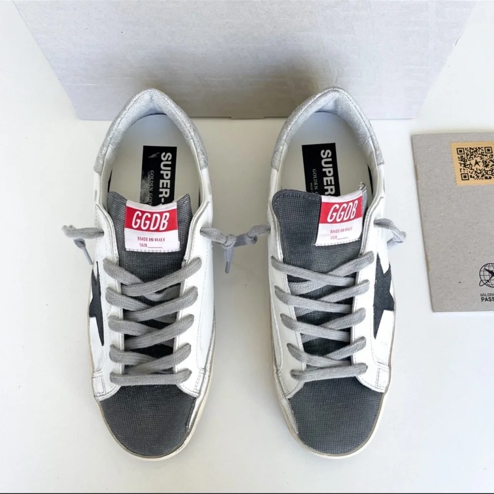 Golden Goose Superstar Mixed Media Checkered Low-Top Sneakers - Picture 7 of 12
